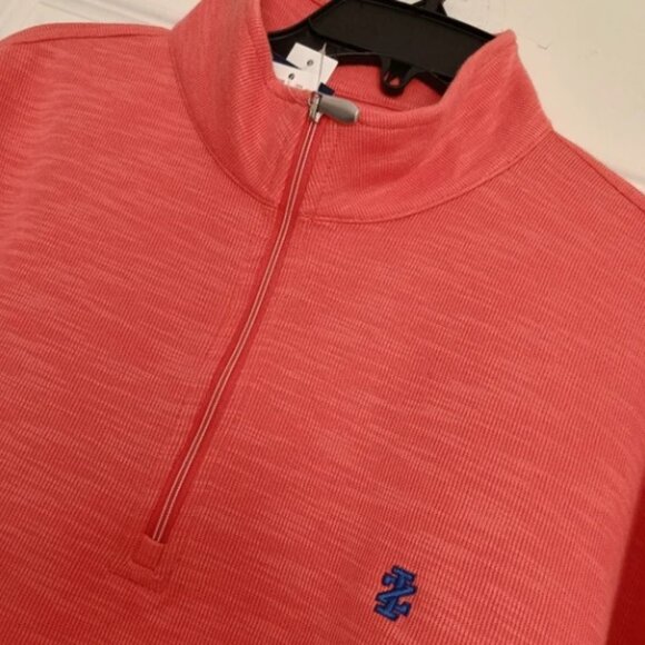 Izod Other - L🟠IZOD Pullover Golf Men's Large 1/4 zip sweater coral cotton polyester
